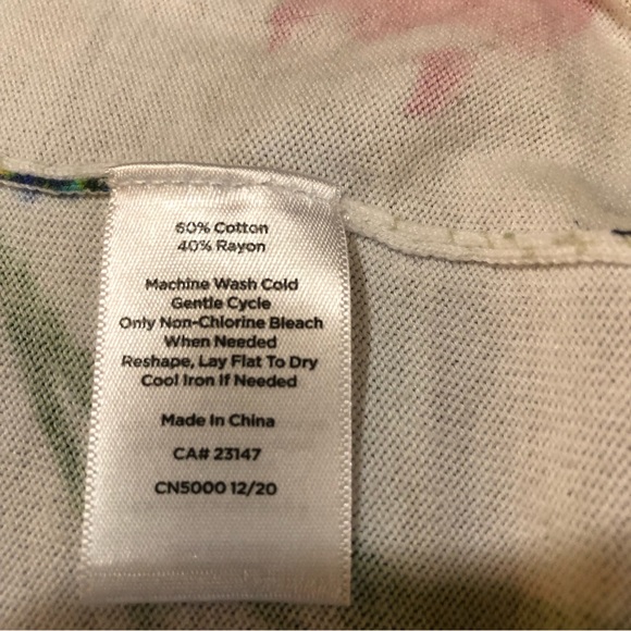 Talbots Botanical Tee Size MP - Picture 6 of 8